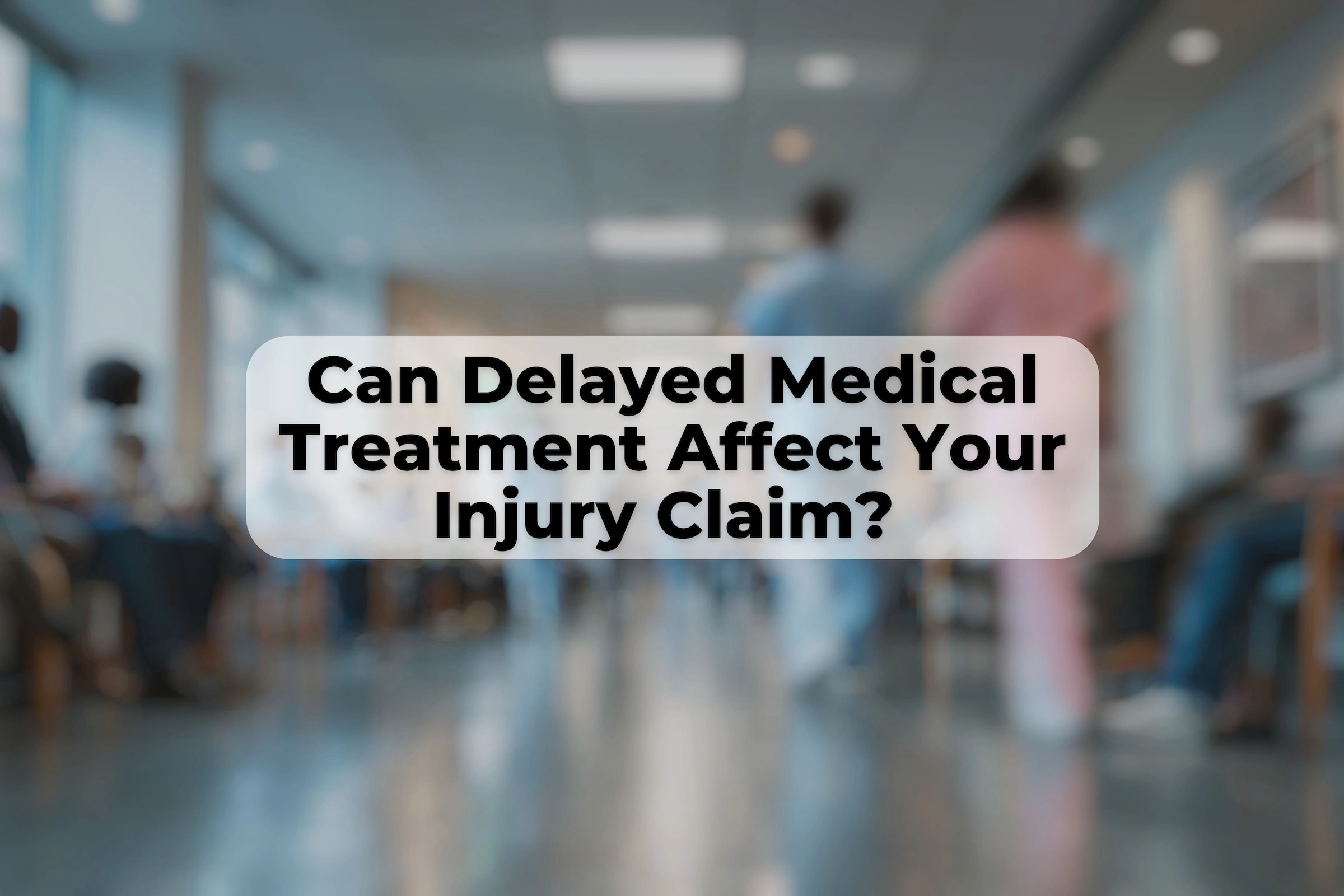 Delayed medical treatment can affect your personal injury claim. If you were injured in a car wreck, and you delayed your medical treatment, you could still have a case.