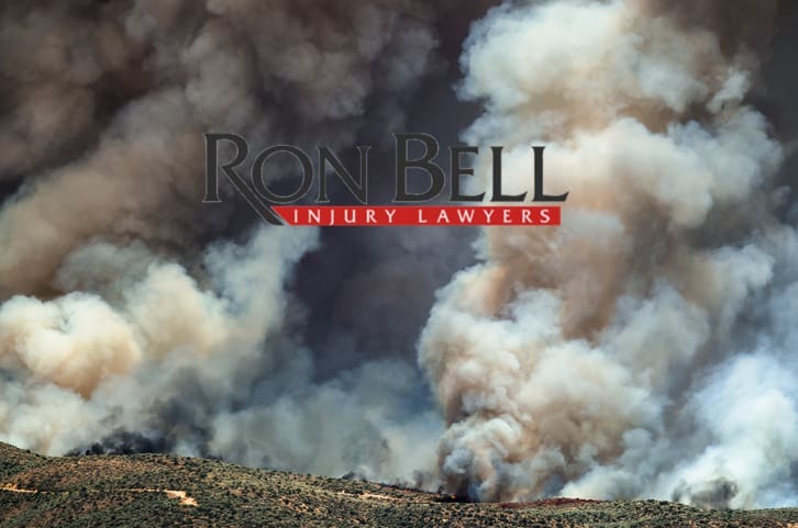 Dense White Smoke Rising from the Raging Wildfire