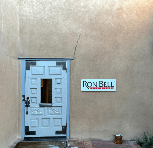 front door to law office showcasing Ron Bell Injury Attorneys signage