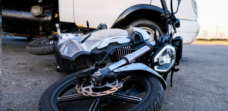 1.3 Motorcylce Accidents motorcycle tipped over on road